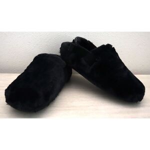 Nike FZ3119-001 Women's Sz 10 Black Calm Mule SE Faux Shearling Sandals